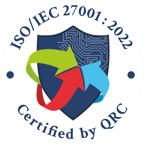 ISO IEC 27001 certified outsourcing company badge